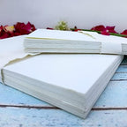 E-Tailor® 5x7 Wedding Invitation Paper, Baby Shower Card Stock Handmade Paper, Cotton Paper, Wedding Paper, Smooth Watercolor Paper, Calligraphy Paper, Rag Paper 300gsm Pack of 50 Blank Card Stock - Image 2