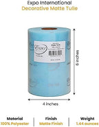 Expo International Decorative Matte Tulle Spool of 6 inch X 100 yards | Light Blue - Image 2