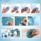 Bear Baby Shower Decorations, 185 Balloon Kit,Blue,White - Image 5