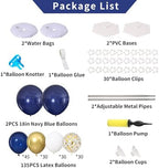Navy Blue and Gold Balloon Column Stand Kit Set of 2 for Floor - Image 3