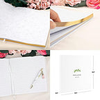 Andaz Press Personalized Wedding Guestbook with Gold Accents, Eucalyptus Stem White Guest Sign in Guest Registry 120 Pages 8.5 X 8.5 Memories Book for DIY, Scrapbook, Photo Album - Image 5