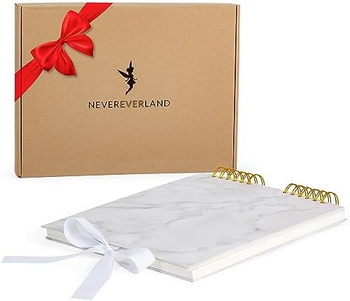 Never Ever Land Scrapbook Album – 12x10 Marble Scrap Book. Scrapbooking Supplies, Memory Book, Wedding Guest Book, Photo Album, Baby Shower Gifts, Valentines, Engagement Gifts, and Anniversary - Image 2