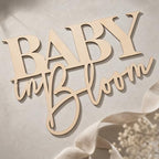 Baby In Bloom Wooden Signs Floral Gender Reveal Backdrop Party Photo Props - Image 7