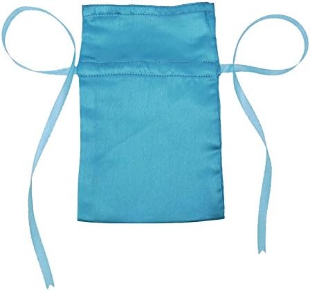 Darling Souvenir 50 Satin Drawstring Gift Pouch Small Wedding Party Favors Bag - 8" x 10" inches Baby Shower Thank You Pouches- Turquoise - Image 2