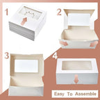 30 Pack 9x6x3in Cookie Boxes with Window, Bakery Boxes for Treats, Desserts - Image 4