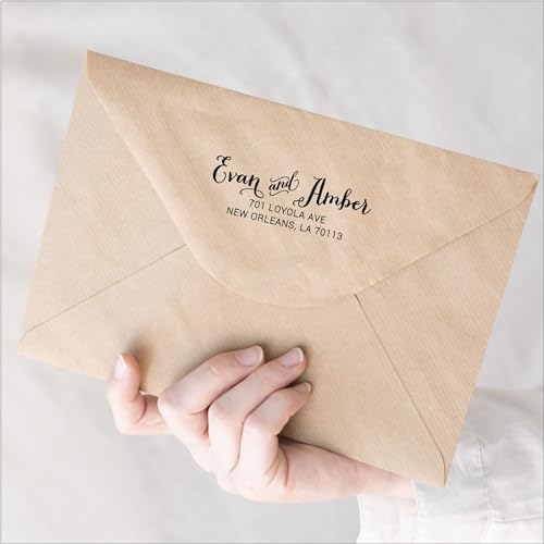 Custom Return Address Stamp Self Inking - Couples, Wedding - Image 3