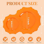 COLOSUS 60PCS Orange Plastic Plates for Party, Heavy Duty Plates Plates. - Image 2