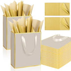 Epoesch 24 Pack Gift Bags with Handles & 24 Tissue Papers – 8x5x10 Inches by Unknown