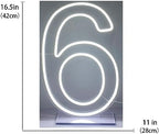 LED Neon Signs Number 6 Birthdays Decor Neon Lights Party USB Plus Battery Case Light up your baby's birthday with our Neon Number Six Sign (Number 6) - Image 6