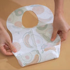 SUNVENO Disposable Baby Bibs with Crumb Catcher Pocket, Leakproof Liner, Adjustable Adhesive Tabs, Individually Wrapped - Image 4