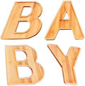 15.8" Fillable Charcuterie Trays, 4 Pack Larger Bamboo Charcuterie Boards for Baby Shower, Wooden Serving Trays for Fruit Cheese Platter Vegetable Food Dish Plates, Baby Birthday Party Table Decor by Unknown
