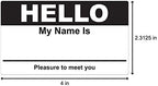 Hello My Name is Name Tag Labels (2-5/16 x 4 inch, Black - 400 Labels) Name Badge Stickers - Easily Customization for Networking Events - Image 2