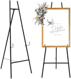 Heavy Duty Large Easel Stand for Mirror Display Wedding Sign(Black 47'') by HAOVON