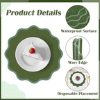 100Pcs Avocado Green Thick Paper Placemats Disposable Waterproof Place Mats - Image 3
