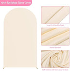 Putros Arch Backdrop Stand and Cover Set, 7.2ft Arch Stand with Beige Cover - Image 4
