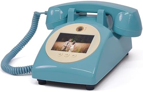 RetroVox Video & Audio Guest Book Wedding Phone Guestbook Creative Easy to Use & Fun Engagements Anniversaries Baby Showers Graduation (C Blue) by ChooseaFunAudioGuestbookforYourEvent