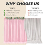 40ft x 10ft Peach Pink Backdrop Curtains, Wrinkle-Free Sheer Chiffon Fabric Photo Backdrop Drapes for Wedding Arch Party Ceremony Stage Photography Decorations - Image 7