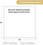 Besutolife Square Arch Backdrop Cover, 8×8 FT Spandex Arch Covers Stretchy Fitted Balloon Arch Stand Cover for Wedding, Birthday Party, Baby Shower, Photo Booth, Graduation Ceremony, Dark Green - Image 3