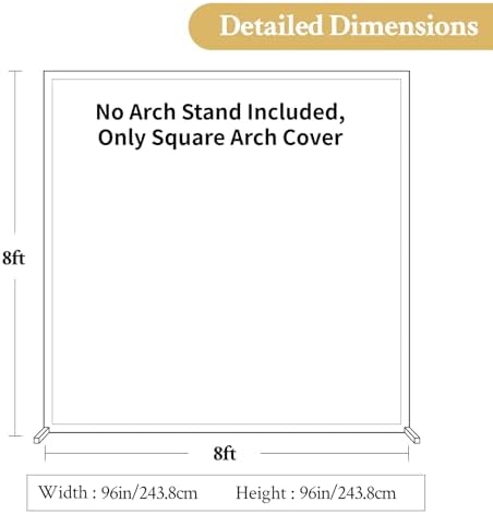 Besutolife Square Arch Backdrop Cover, 8×8 FT Spandex Arch Covers Stretchy Fitted Balloon Arch Stand Cover for Wedding, Birthday Party, Baby Shower, Photo Booth, Graduation Ceremony, Pink - Image 3