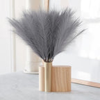 obbsie 50pcs Faux Pampas Grass Grey, 21.6" Short Artificial Pompous Grass Floral Fake Pompas Grass Branches Vase Filler Flower Arrangement for Home Wedding Boho Decor (Pack of 2) - Image 2