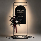 Wedding Sign Stand Adjustable Metal Easel Stand for Welcome Signs,Black - Image 2