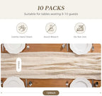 Goodluck 6 Pack 10Ft Ivory Cheesecloth Table Runner 35x120 Inch Boho Gauze Table Runner for Wedding Reception, Bridal Shower, Birthday Party, Rustic Decor, Tables, Chairs & Wedding Arches - Image 2