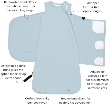 KYTE BABY Sleep Bag Swaddler with Dual Zipper, Removable Band, Rayon Made from Bamboo Transitional Nursery Essential - Image 4