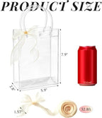 Ohuimrt 50 Pack 5.9" x 2.8" x 7.9" Clear Plastic Gift Bags with Handles - Image 2