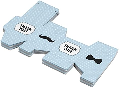 Paper Box - Mini Favor Box For Baby Shower 4x4x4 Inches Paper Gift Boxes, Candy Paper Box For Party Favors, Baby Shower Little Man,Boy Theme- Pack Of 20 - Image 4