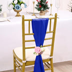 fani Royal Blue Satin Chair Straps Bows,60 PCS 7x108 Inch,Chair Sash - Image 4