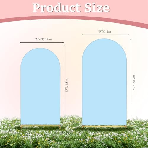 Arch Backdrop Cover Set of 2(7.2FT+6FT), Arch Covers Backdrop - Image 2
