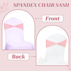 MDS Pack of 200 Spandex Chair Sashes Without Slider Buckles – Dusty Rose - Image 4