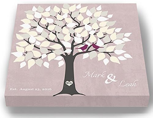 MuralMax Personalized Wedding Signing Tree Canvas Guest Book Wall Art by MuralMax