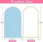 Arch Backdrop Stand and Cover Set, 7.2ft Arch Stand with Dusty Blue Cover - Image 2