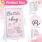 Roowest Bottle Chug Baby Shower Games Favors, Pink, Elephant - Image 2