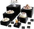 6PCS Black Acrylic Buffet Display Risers 3in to 8in by Unknown