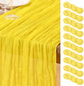 DeZerlor Lemon Yellow Cheesecloth Table Runners 10 Pack Summer Boho Runners by DeZerlor