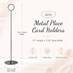 Urban Deco 16PK Table Number Holders Place Card Holders 12 Inch Table Card Holders Steel Card Holders for Photos, Food Signs, Memo Notes, Weddings, Restaurants, Birthdays(Black) - Image 3
