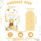 2PCS A Little Honey is on the Way Arch Backdrop Cover 6ft 7.2ft Stretchy Spandex Fitted Bumble Bee Baby Shower Backdrop for Honey Bee Baby Shower Party Decorations Supplies Photo Props - Image 2