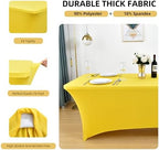 6-Pack 6ft Spandex Table Covers for Rectangle Standard Folding Tables - Wrinkle Resistant Stretch Tablecloths - Ultimate Fitted Table Protector for Parties, Trade Shows, Wedding - Image 2