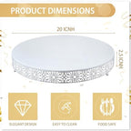Wenqik 20 Inch Cake Stand Round Metal Cupcake - Image 2