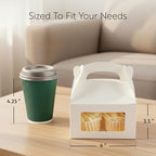 Restaurantware White Paper Gable Box Take Out Container, 100 Pack - Image 2