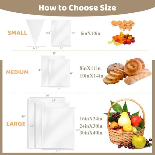 WIKDAY Clear Gift Bags 100 PCS 24x30 Inche Cellophane Wrap for Gift Baskets - Image 6