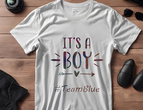 It's a Boy Baby Gender Reveal Stencil Team Blue Template Reusable for Painting on Walls, Wood, Arts and Crafts (726) - 17 x 22 Inches - Image 3