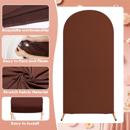 Mindsoft Pastel Colors Arch Backdrop Cover Set of 3 with 96 Pcs Balloon, 4ft 5ft 6ft Spandex Fitted Stretchy Backdrop Stand Covers for Baby Shower Wedding Birthday Photo Banquet Party Decoration - Image 2