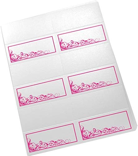 Scribble Vintage Swirl Printable Place Cards, Fuschia, Set of 150 (25 Sheet - Image 3