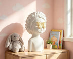 White Cute Girl Statue with Gold Butterfly, 9 inch Resin Whimsical Sculpture for Nursery Living Room Decoration, Gift for Baby Shower Gender Reveals, Birthdays, Housewarmings, Mother’s Day - Image 7