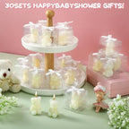 Hoolerry 30 Pcs Mini Bear Candle Baby Shower Party Favor Gift, White - Image 4