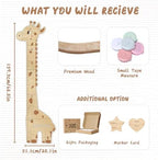 Personalized Name Kids Growth Chart For Wall, Cute Giraffe Wooden Height Chart, Nursery Room Decor, Wall Measurement For Kids, Growth Ruler For Children - Image 3
