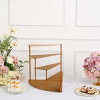 Efavormart 17" Tall 4-Tier Gold Metal Spiral Stairway Cupcake Display Stand, Dessert Cake Step Pedestal Tray - Image 5
